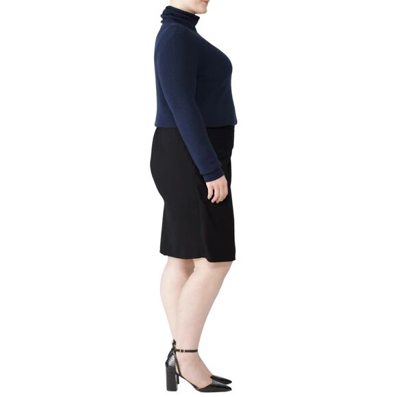 Universal Standard Navy Blue Aso Ribbed Turtleneck Sweater - Picture 2 of 12